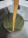 Brass Bamboo Wrapped Vintage Floor Lamp (WORKS)