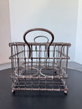 Heavyweight Vintage Style Metal Bottle Caddy