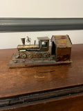 Vintage Copper Tone Metal Wind Up Music Box Train ***Does NOT play music***