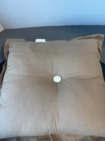 Colonial Williamsburg Beige Embroidered Throw Pillow