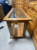 Glass/Wood Coffee Table, with Display