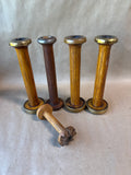 Lot Of Vintage Wooden Spools - 5 Pieces
