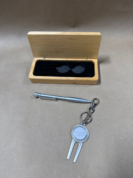 Golfing Divot And Pen In Case