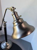 Industrial Style Black & Brushed Metal Adjustable Table Lamp (WORKS)