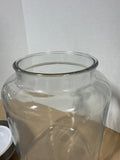 Large Clear Glass Apothecary Jar With Brushed Nickel Lid // 2 Available // PRICED INDIVIDUALLY