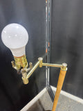 Brass Bamboo Wrapped Vintage Floor Lamp (WORKS)