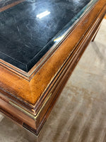 Glass/Wood Coffee Table with Display