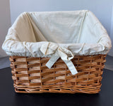 Woven Wicker Organizing Basket with Liner