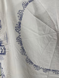 Blue And White Round Spode Table Cloth