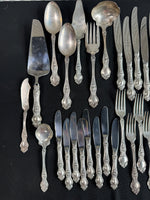 67-Piece RW&S Wallace Violet Vintage Sterling Silver Flatware Set