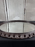 Heavyweight Oval Resin Mirror in Bronzed Glitter