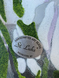 St. Luke Flower Garden Fused Art Glass Plate