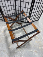 Dark Wooden Folding Luggage Rack
