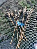 Fleur de Lis Cast Iron Garden Stakes, set of 9