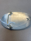 Silver, Gold & Black Rodeo Belt Buckle (German Silver)