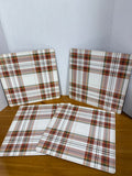 Fall Plaid Cork Back Placemats - Set Of 4 (E)