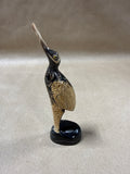 Buffalo Horn Carved Herron (B)