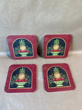 Pineapple Cork Back Coasters - Set Of 4 - (D)