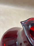 Ruby Red Avon Strawberry Bath Foam Small Glass Pitcher (C)