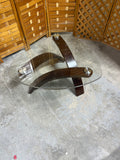 Glass Top Cocktail Table with Bentwood Base