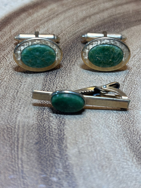 Krementz Cuff Links & Tie Clip