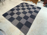 Checkered Woven Rug (A) (7'8" x 6'1")