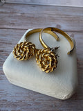 (C) Pair of Gold Tone Earrings
