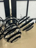 6 pc Black/Clear Glass Ornaments, Lot R