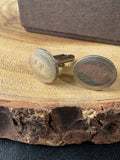 Tiffany & Co. Engraved Sterling Silver Oval Cuff Links