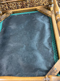 Ottoman/Bench with Green Cushion