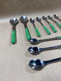 10 Piece Green Flatware Set - Made In France