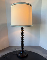 Black Metal Candlestick Style Table Lamp (WORKS)