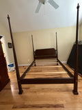 Henkel Harris Queen Poster Bed with Side Rails and Support Slats