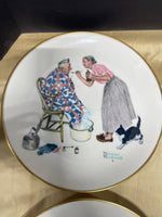 Gotham Norman Rockwell Four Seasons Plates, 4 Pieces