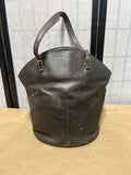FOUNT Dark Brown Leather Shoulder Bag