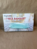 Krystallo 3 Piece Banquet Tray Set
