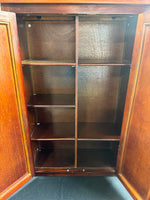 Split Bamboo 2-Drawer Vintage Cabinet with Adjustable Shelves