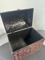 Scroll Embossed Metal Decorative Trunk