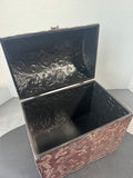 Scroll Embossed Metal Decorative Trunk