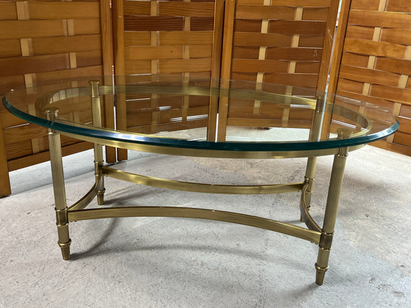Glass/Brass Coffee Table