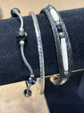 Silver & Black Bracelet Lot