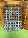 Rustic Wall Pocket with Woven Basket Weave Design