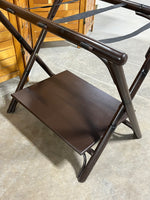 D-Luggage Rack with Shelf (Brown)