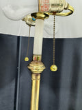Lightweight Brass Dual Bulb Pull Switch Floor Lamp (WORKS)