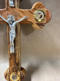 Olive Wood Cross With Essence from The Holy Land (C)