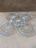 Etched Leaf Salad Plates — Set Of 5
