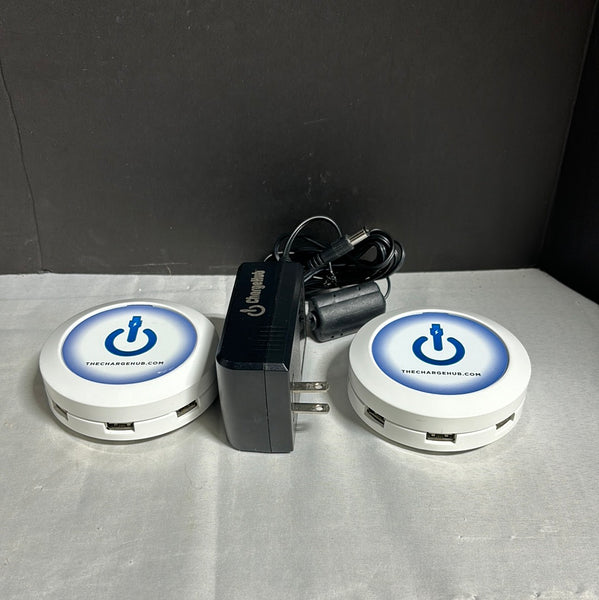 Pair Of The Charging Hub 7 Port USB Desktop Charging Stations Plus Cord