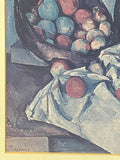 Still Life of Apples, Wine & Bread; Signed