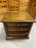Drexel Night Stand with (3) Drawers;  with Protective Glass