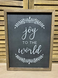 Joy to the World Farmhouse Chalkboard Style Sign